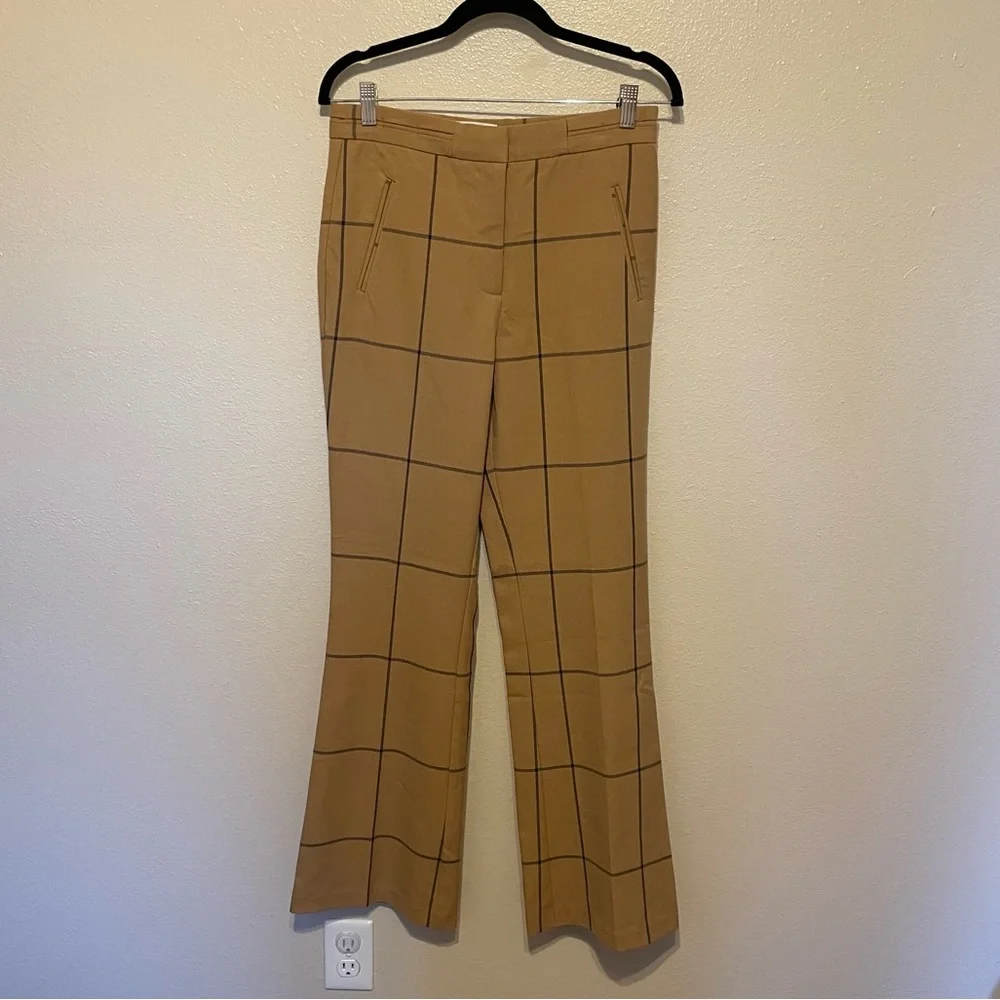 Anthropologie Sable Windowpane Trousers Size 6 Office Wear Professional EUC